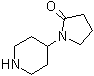 structure of CAS# 91596-61-1, 1-(4-Piperidinyl)-2-pyrrolidinone