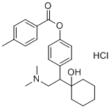 CAS # 916918-84-8, Ansofaxine hydrochloride, [4-[2-(dimethylamino)-1-(1-hydroxycyclohexyl)ethyl]phenyl] 4-methylbenzoate,hydrochloride