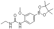 structure of CAS# 917111-46-7, N-乙基-N'-[2-甲氧基-4-(4,4,5,5-四甲基-1,3,2-二氧硼杂环戊烷-2-基)苯基]脲