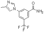 CAS 登录号：917391-28-7, 3-(4-甲基-1H-咪唑-1-基)-5-(三氟甲基)苯甲酰胺