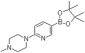 structure of CAS# 918524-63-7, 2-(4-Methylpiperazino)pyridine-5-boronic acid pinacol ester