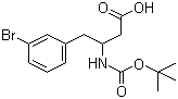 structure of CAS# 919988-44-6, Boc-3-Amino-4-(3-bromophenyl)butyric acid