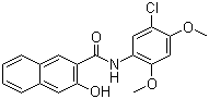 structure of CAS# 92-72-8, N-(2-Hydroxynaphthoyl)-2,4-dimethoxy-5-chloroanilide