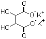 Potassium tartrate molecular structure (CAS 921-53-9)