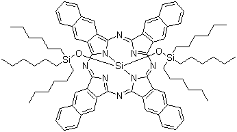 structure of CAS# 92396-88-8, 2,3-萘酞菁双(三己基硅氧基)硅烷