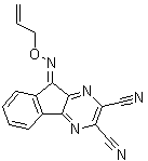 CAS 登录号：924296-17-3, 9-(烯丙氧基亚氨基)-9H-茚并[1,2-b]吡嗪-2,3-二甲腈