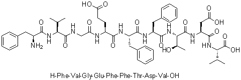 CAS 登录号：924297-06-3, L-苯丙氨酰-L-缬氨酰甘氨酰-L-alpha-谷氨酰-L-苯丙氨酰-L-苯丙氨酰-L-苏氨酰-L-alpha-天冬氨酰-L-缬氨酸