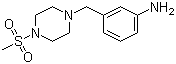 3-[[4-(甲基磺酰基)-1-哌嗪基]甲基]苯胺分子结构 (CAS 925920-75-8)