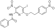 CAS # 927186-55-8, N-[5-Iodo-3-nitro-6-[2-(4-nitrophenyl)ethoxy]-2-pyridinyl]benzamide