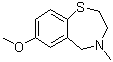 structure of CAS# 927871-76-9, 2,3,4,5-Tetrahydro-7-methoxy-4-methyl-1,4-benzothiazepine