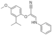 CAS 登录号：927887-20-5, (Z)-2-(2-异丙基-4-甲氧基苯氧基)-3-(苯基氨基)丙烯腈