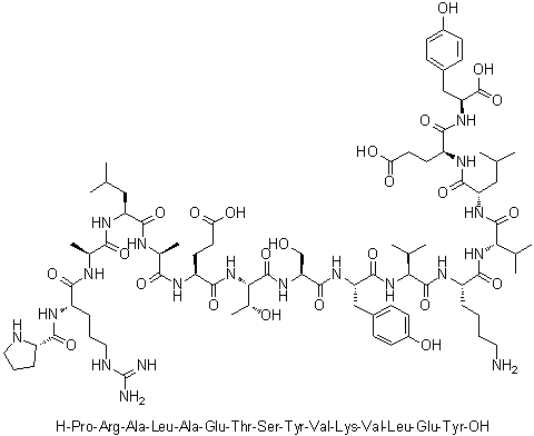 CAS 登录号：928006-15-9, L-脯氨酰-L-精氨酰-L-丙氨酰-L-亮氨酰-L-丙氨酰-L-alpha-谷氨酰-L-苏氨酰-L-丝氨酰-L-酪氨酰-L-缬氨酰-L-赖氨酰-L-缬氨酰-L-亮氨酰-L-alpha-谷氨酰-L-酪氨酸