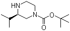 (R)-1-叔丁氧羰基-3-异丙基哌嗪分子结构 (CAS 928025-63-2)