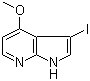structure of CAS# 928653-75-2, 3-Iodo-4-methoxy-1H-pyrrolo[2,3-b]pyridine