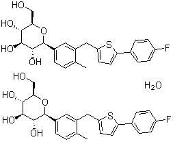 structure of CAS# 928672-86-0, Canagliflozin hemihydrate