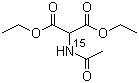structure of CAS# 92877-34-4, (氮15)乙酰氨基丙二酸二乙酯