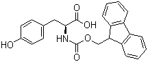 structure of CAS# 92954-90-0, Nalpha-Fmoc-L-tyrosine