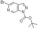 structure of CAS# 929617-41-4, 5-Bromo-1H-pyrazolo[3,4-c]pyridine-1-carboxylic acid 1,1-dimethylethyl ester