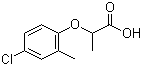 structure of CAS# 93-65-2, 2-(4-Chloro-2-methylphenoxy)propanoic acid