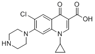 6-氯-6-脱氟环丙沙星分子结构 (CAS 93106-58-2)
