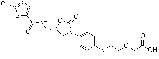 CAS # 931204-39-6, 2-[2-[[4-[(5S)-5-[[[(5-Chloro-2-thienyl)carbonyl]amino]methyl]-2-oxo-3-oxazolidinyl]phenyl]amino]ethoxy]acetic acid