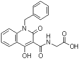 structure of CAS# 931398-72-0, N-[[4-Hydroxy-2-oxo-1-(phenylmethyl)-1,2-dihydro-3-quinolinyl]carbonyl]glycine