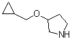 3-(Cyclopropylmethoxy)pyrrolidine molecular structure (CAS 932702-41-5)