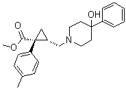 CAS 登录号：932736-90-8, (1R,2S)-rel-2-[(4-羟基-4-苯基-1-哌啶基)甲基]-1-(4-甲基苯基)环丙烷羧酸甲酯