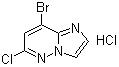 structure of CAS# 933034-89-0, 8-Bromo-6-chloroimidazo[1,2-b]pyridazine hydrochloride