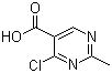 structure of CAS# 933702-81-9, 4-Chloro-2-methyl-5-pyrimidinecarboxylic acid