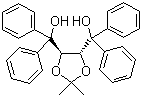 (4R,5R)-2,2-二甲基-a,a,a',a'-四苯基-1,3-二氧戊环-4,5-二甲醇分子结构 (CAS 93379-48-7)