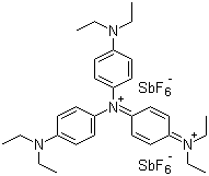 CAS 登录号：93410-50-5, 4-(二乙基氨基)-N-[4-(二乙基氨基)苯基]-N-[4-(二乙基亚氨基)-2,5-环己二烯-1-基]苯铵六氟锑酸盐