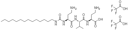 (2S,5S,8S)-2,8-二(2-氨基乙基)-5-(1-甲基乙基)-4,7,10-三氧代-3,6,9,11-四氮杂二十五烷酸三氟乙酸盐分子结构 (CAS 934368-60-2)