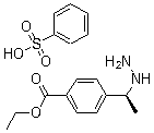 4-[(1S)-1-Hydrazinylethyl]benzoic acid ethyl ester benzenesulfonate molecular structure (CAS 934495-38-2)