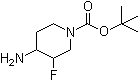 1-(tert-Butyloxycarbonyl)-3-fluoro-4-aminopiperidine molecular structure (CAS 934536-10-4)
