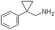 1-苯基环丙甲胺分子结构 (CAS 935-42-2)