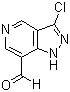 3-Chloro-1H-pyrazolo[4,3-c]pyridine-7-carbaldehyde molecular structure (CAS 93546-17-9)
