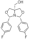 structure of CAS# 935467-97-3, (3R,5S,7aS)-[3,5-Bis(4-fluorophenyl)tetrahydro-1H-oxazolo[3,4-c]oxazol-7a-yl]methanol