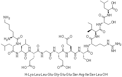 CAS # 935511-11-8, L-Lysyl-L-leucyl-L-leucyl-L-alpha-glutamylglycyl-L-alpha-glutamyl-L-alpha-glutamyl-L-seryl-L-arginyl-L-isoleucyl-L-seryl-L-leucine