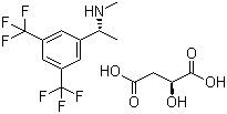 structure of CAS# 935534-56-8, (2S)-2-Hydroxybutanedioic acid compd. with (alphaR)-N,alpha-dimethyl-3,5-bis(trifluoromethyl)benzenemethanamine