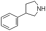 3-苯基吡咯烷分子结构 (CAS 936-44-7)
