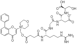 CAS 登录号：936487-67-1, SF 1126, N2-[1,4-二氧代-4-[[4-(4-氧代-8-苯基-4H-1-苯并吡喃-2-基)吗啉鎓-4-基]甲氧基]丁基]-L-精氨酰甘氨酰-L-alpha-天冬氨酰-L-丝氨酸内盐