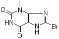 8-Bromo-3-methyl-3,7-dihydropurine-2,6-dione molecular structure (CAS 93703-24-3)