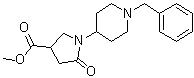 5-氧代-1-[1-苄基-4-哌啶基]-3-吡咯烷羧酸甲酯分子结构 (CAS 937601-54-2)