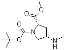 CAS 登录号：937799-61-6, (2S,4S)-4-(甲基氨基)-1,2-吡咯烷二羧酸 1-叔丁酯 2-甲酯