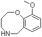 structure of CAS# 938459-13-3, 10-甲氧基-3,4,5,6-四氢-2H-1,5-苯并氧氮杂环辛四烯