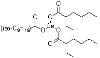 CAS 登录号：93894-39-4, 二(2-乙基己酸-O)(异癸酸-O)铈