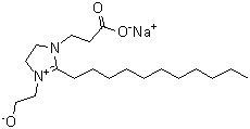 CAS 登录号：93923-98-9, 1-(2-羧基乙基)-4,5-二氢-3-(2-羟基乙基)-2-十一烷基-1H-咪唑鎓内盐钠盐