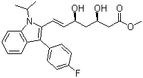 structure of CAS# 93957-53-0, 氟伐他汀甲酯