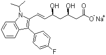 structure of CAS# 93957-55-2, 氟伐他汀钠